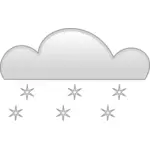Pastel gekleurde sneeuwval teken vector illustraties
