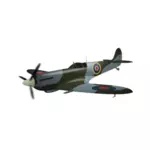 Supermarine Spitfire avion vector illustration