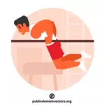 Gimnastă pe bare inegale
