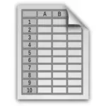 رمز مستند جدول البيانات
