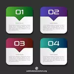 Colorful square labels