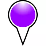 Mappa di illustrazione vettoriale di puntatore colore viola