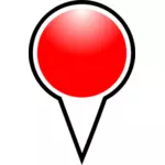 Carte de pointeur couleur rouge vector clipart