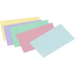 Disegno di schede colorate sfoderato vettoriale