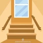 Escadaria na casa
