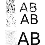 Graphiques vectoriels d'effet grunge de la lettre