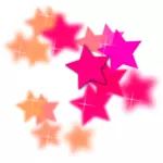 3D fliegenden Sternen-Vektor-Bild
