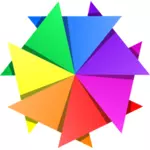 Vektor illustration av multicolor stjärna