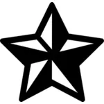Star piktogram med vita nyanser vektorgrafik