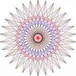 Ilustracja animowane gwiazdy z geometrycznych kształtów