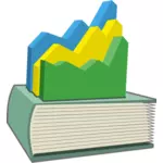 Statistiek s boek vector afbeelding