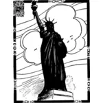 Standbeeld van Liberty silhouet