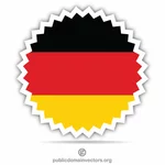 Tyska flagga runda klistermärke