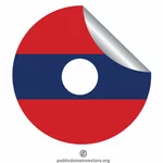 老挝国旗剥皮贴纸