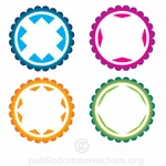 Symbolen en ronde stickers