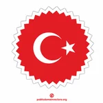 Наклейка турецкий флаг