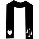 Grafica vettoriale amorevole segno di giustizia