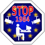1984 in Europa vector afbeelding stoppen