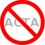 Parar a ACTA agora sinal de clip-art