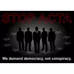 Gambar vektor ACTA berhenti