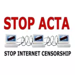 Berhenti ACTA vektor gambar