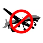 Przystanek Drone ataki grafiki wektorowej