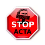 Dur ACTA işareti illüstrasyon