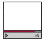 Streaming video perbatasan frame vektor gambar