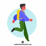Student biegnie na studia