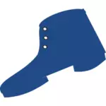 Blue silhouette of a boot vector image