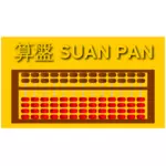 Kinesiska Suan Pan abacus vektorbild