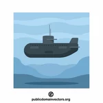 Submarino bajo el mar