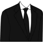 Costum negru jacheta vector illustration