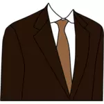 Costume marron veste vector clipart