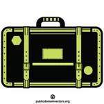 Retro suitcase with belts