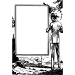 Suitman frame vector image