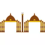 Imagem de vetor do sultão Ismail Petra Arch