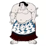 Lutador de sumô gordo