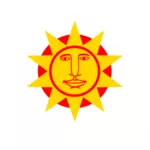 Vektör grafik büyük burunlu güneş