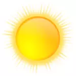 Vektorové grafiky předpověď počasí barva symbolu pro zářivě slunečnou oblohou