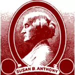 Susan Anthony B portrét vektorový obrázek