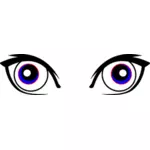 Vektorikuva naisen sinisistä silmistä