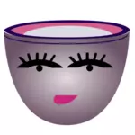 Векторный рисунок шикарной леди фиолетовый Кубка
