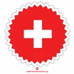 Sveitsisk flagg etikett