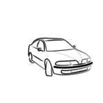 Car outline vector illustration