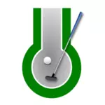 Мини-гольф знак векторное изображение