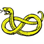 Żółty wąż wektor clipart