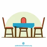 Tafel en stoelen