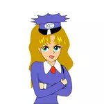 Policewoman agacée
