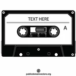 Retro cassette tape clip art
